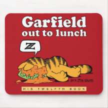 Garfield para fora a almoçar Mousepad