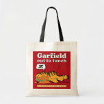 Garfield para fora a almoçar sacola bolsas de lona