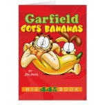 Garfield vai cartão de nota das bananas