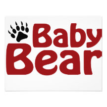 Garra de urso do bebê convites personalizado