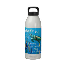 Garrafa de água de Eco da tartaruga (branca)