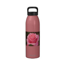 Garrafa de água do rosa do rosa
