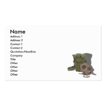 GasMaskCarrierCard, nome, endereço 1, endereço 2,… Cartões De Visitas