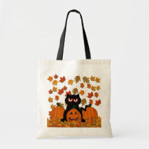 Gatinho assustador bolsas