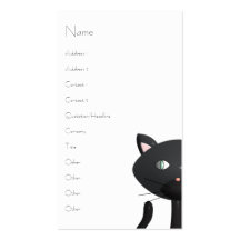 Gatinho em Paris Modelos Cartoes De Visitas