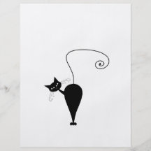 Gatinho irrisório preto 5 panfletos