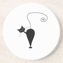 Gatinho irrisório preto 5 porta copo para bebidas