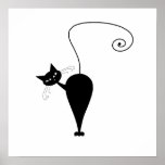 Gatinho irrisório preto 5 posters
