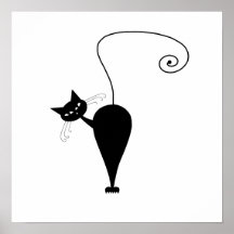 Gatinho irrisório preto 5 posters