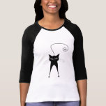 Gatinho irrisório preto 6 t-shirt