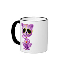 Gatinho roxo do açúcar do zombi canecas