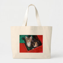 Gatinhos do Natal Bolsa De Lona