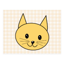 Gato bonito do gengibre. Verifique o fundo Cartao Postal
