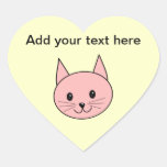 Gato cor-de-rosa adesivos