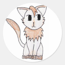 Gato de Isabella Adesivos Redondos
