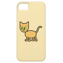 Gato do gengibre com olhos verdes capa iPhone 5