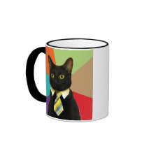 Gato do negócio canecas