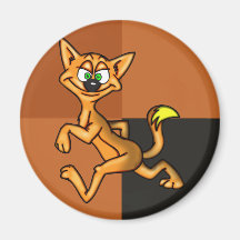 Gato engraçado dos desenhos animados da cara