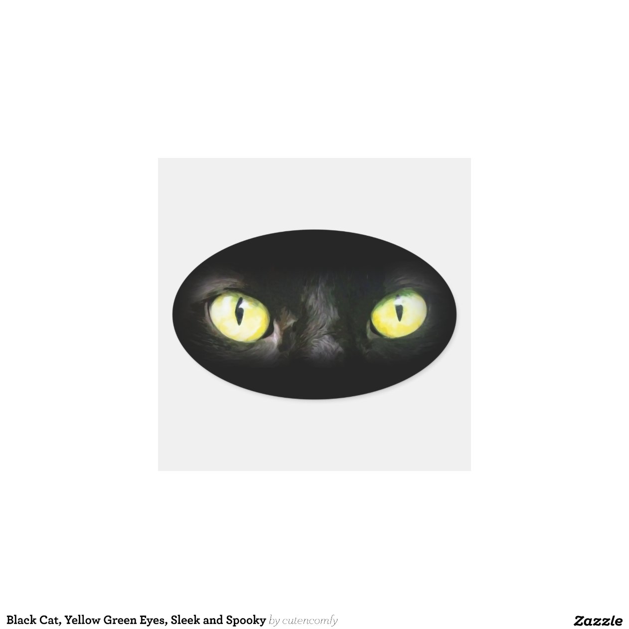 Gato preto, olhos verdes amarelos, lustroso e adesivo oval Zazzle Armario Limpieza Conforama ~ Gato preto, olhos verdes amarelos, lustroso e adesivo oval Zazzle