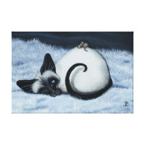 Gato Siamese pelo impressão da arte das canvas de  impressões em tela
