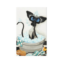 Gato Siamese pelo impressão da arte das canvas do  impressões em tela