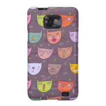 Gatos engraçados dos desenhos animados capas para galaxy s2