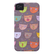 Gatos engraçados dos desenhos animados capas iPhone 4