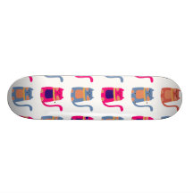 Gatos gordos bonitos do gatinho no presente origin skate boards