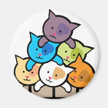Gatos Imã De Geladeira