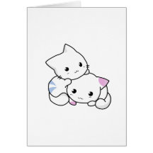 Gatos no amor cartao