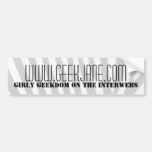 GeekJane.com Bumpersticker Adesivos