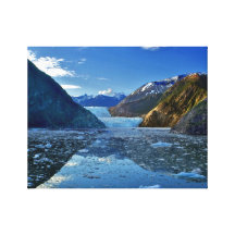 Geleira Alaska de Sawyer no nascer do sol Impressão Em Tela Canvas