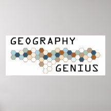 Gênio da geografia impressão