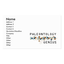 Gênio da paleontologia modelo cartões de visitas