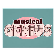 Gênio musical cor-de-rosa convites personalizados