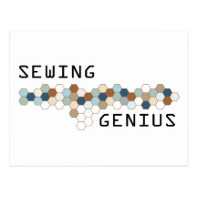 Gênio Sewing Cartao Postal