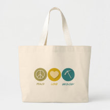 Geologia do amor da paz bolsas de lona