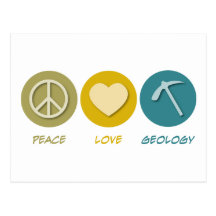 Geologia do amor da paz cartão postal