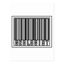 Geólogo do código de barras cartao postal