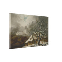 George Smith - uma paisagem do inverno Impressão Em Tela Canvas