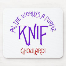 Ghoulardi todo o mundo é um Knif roxo Mousepads