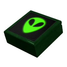 Giftbox estrangeiro verde de incandescência porta jóia