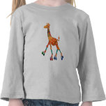 Girafa da patinagem de rolo camiseta