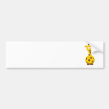 Girafa dos desenhos animados adesivos