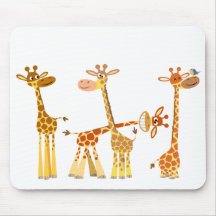 Girafas dos desenhos animados: O mousepad do reban