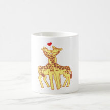 giraffes namorou em love girafas canecas