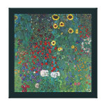 Girassol de Farmergarden, Klimt, flores do vintage Impressão De Canvas Esticada