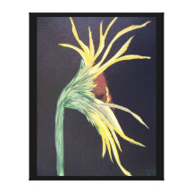 "Girassol solitário " Impressão Em Canvas