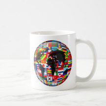 Globo da bandeira canecas