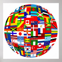 Globo da bandeira poster